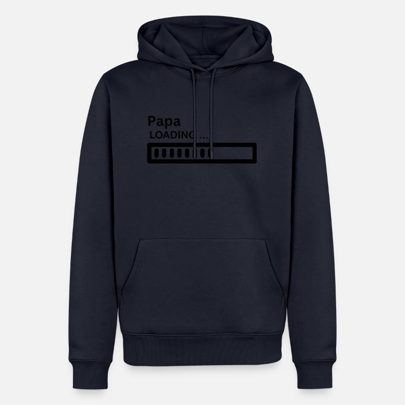 Papa loading - Männer Premium Bio Hoodie - Navy