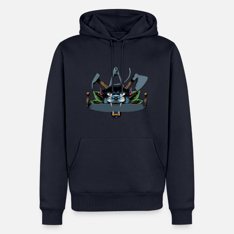 Signe de guilde Zimmermann - Sweat à capuche Premium bio Homme - bleu marine