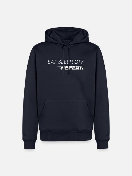 Eat, Sleep ... - Männer Premium Bio Hoodie - Navy