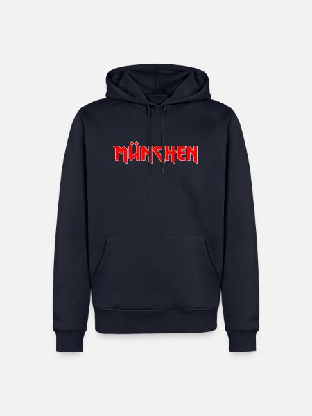 Modisches Heimat MÜNCHEN Metal-Design - Männer Premium Bio Hoodie - Navy
