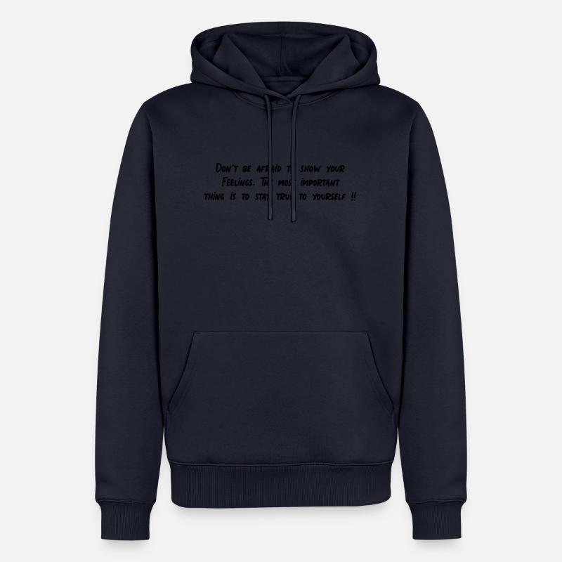 Don´t be afraid - Männer Premium Bio Hoodie - Navy