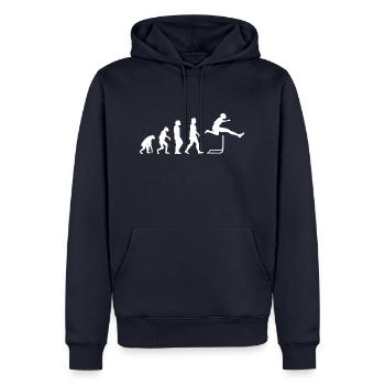 Hurdling Athlétisme Gift Hurdler - Sweat à capuche Premium bio Homme - bleu marine - Devant - Nico (187cm)