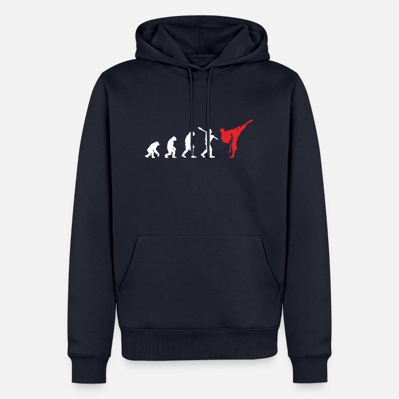 Karate Evolution Entwicklung Kamfkunst - Männer Premium Bio Hoodie - Navy