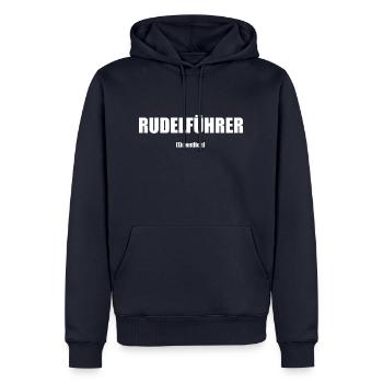 Rudelführer für Hundebesitzer Geschenkidee - Männer Premium Bio Hoodie - Navy - Vorne - Nico (187cm)