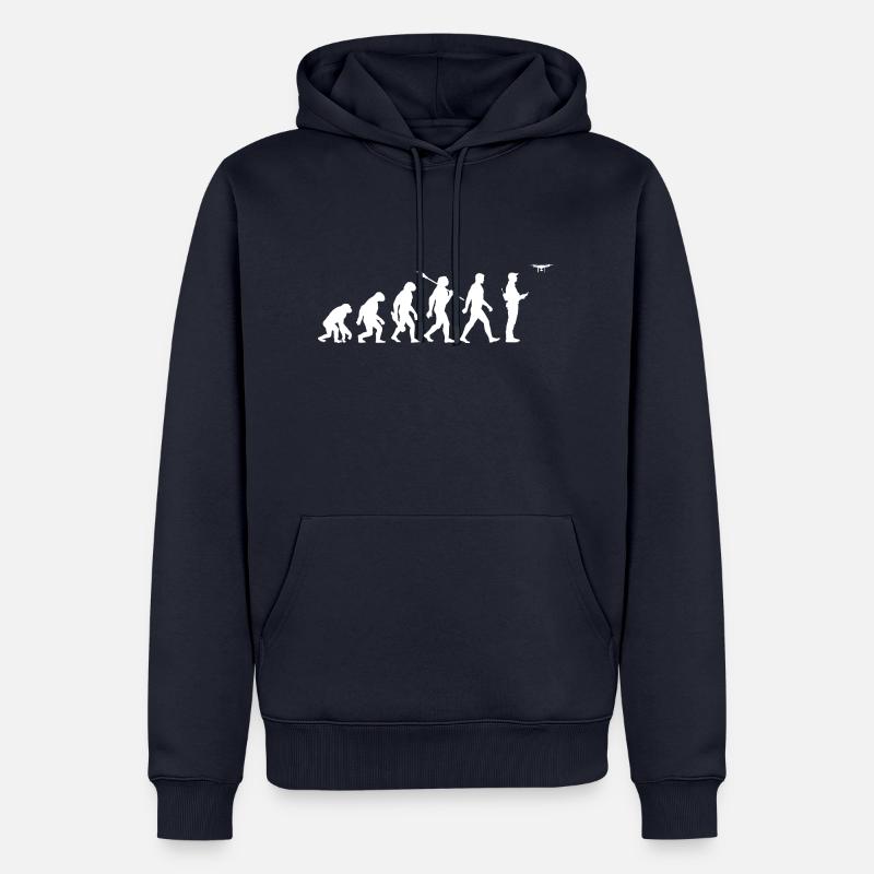 Evolution - Drone - Pilote de drone - Sweat à capuche Premium bio Homme - bleu marine