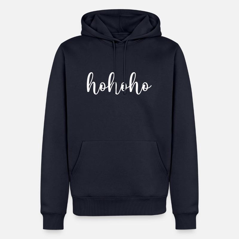 hohoho - Sweat à capuche Premium bio Homme - bleu marine