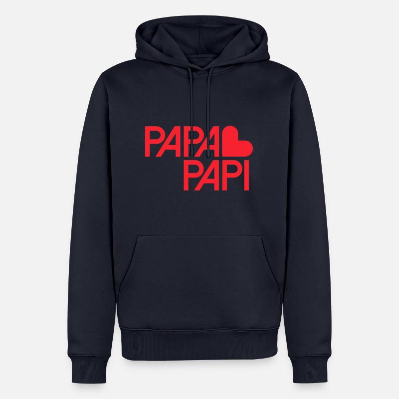 Papa Papi #1 - Männer Premium Bio Hoodie - Navy