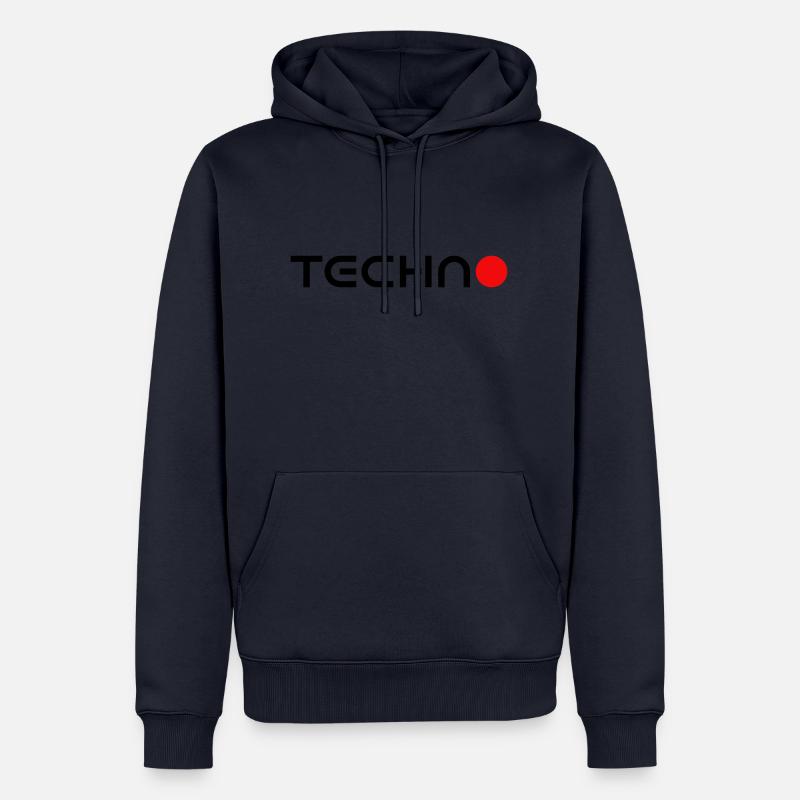 Techno, Techno et Techno - Sweat à capuche Premium bio Homme - bleu marine