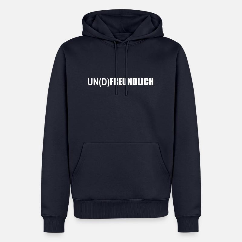 un- oder freundlich - Männer Premium Bio Hoodie - Navy