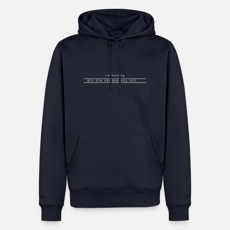 Crypto - Sweat à capuche Premium bio Homme - bleu marine