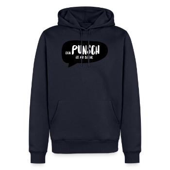 Weihnachten Punsch +++ Design Farben änderbar +++ - Männer Premium Bio Hoodie - Navy - Vorne - Nico (187cm)