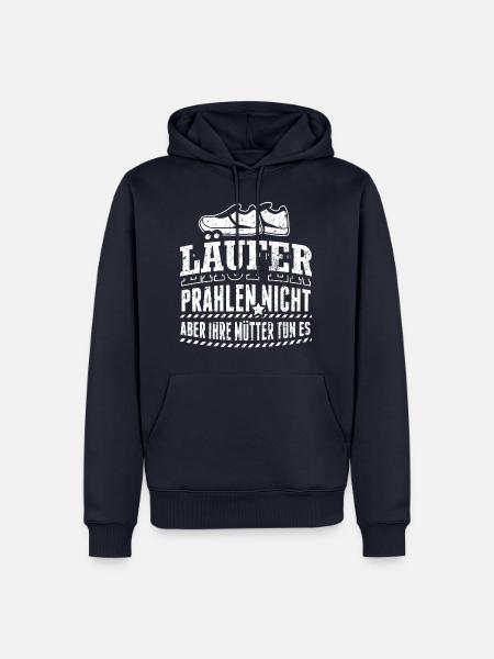 Lustiges Laufen Läufer Shirt Prahlen Nicht - Männer Premium Bio Hoodie - Navy