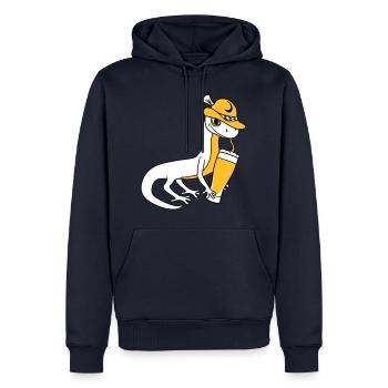 eidechse bier bayern alkohol saufen pa - Männer Premium Bio Hoodie - Navy - Vorne - Nico (187cm)