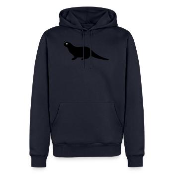 loutre - Sweat à capuche Premium bio Homme - bleu marine - Devant - Nico (187cm)