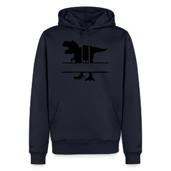 Dinosaur - own text, own name, T Rex - Men’s Premium Organic Hoodie - navy - Front - Nico (187cm)
