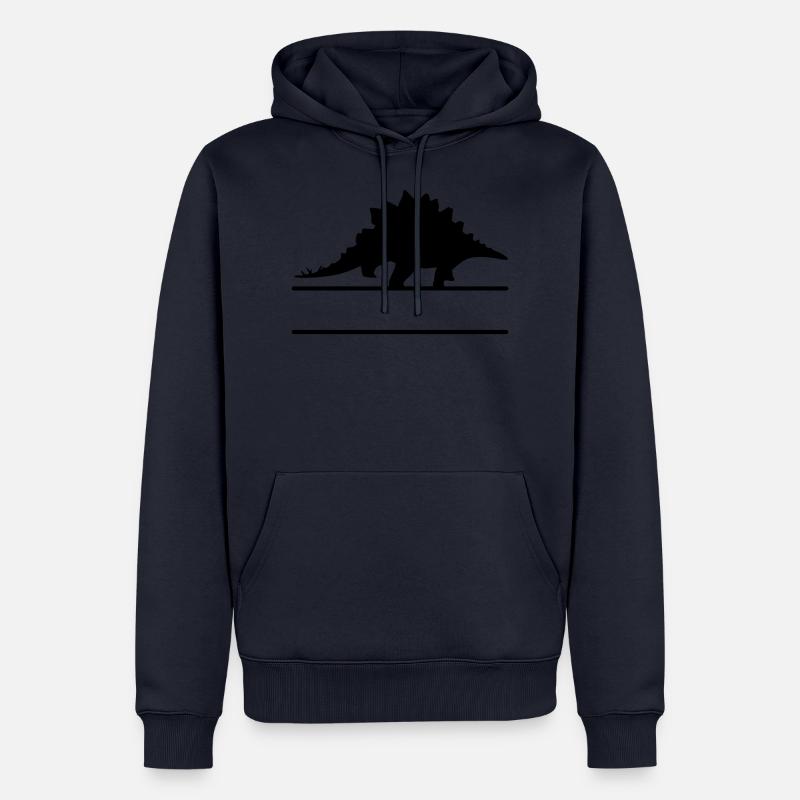 Dinosaurier - eigenen Text, eigener Name - Männer Premium Bio Hoodie - Navy