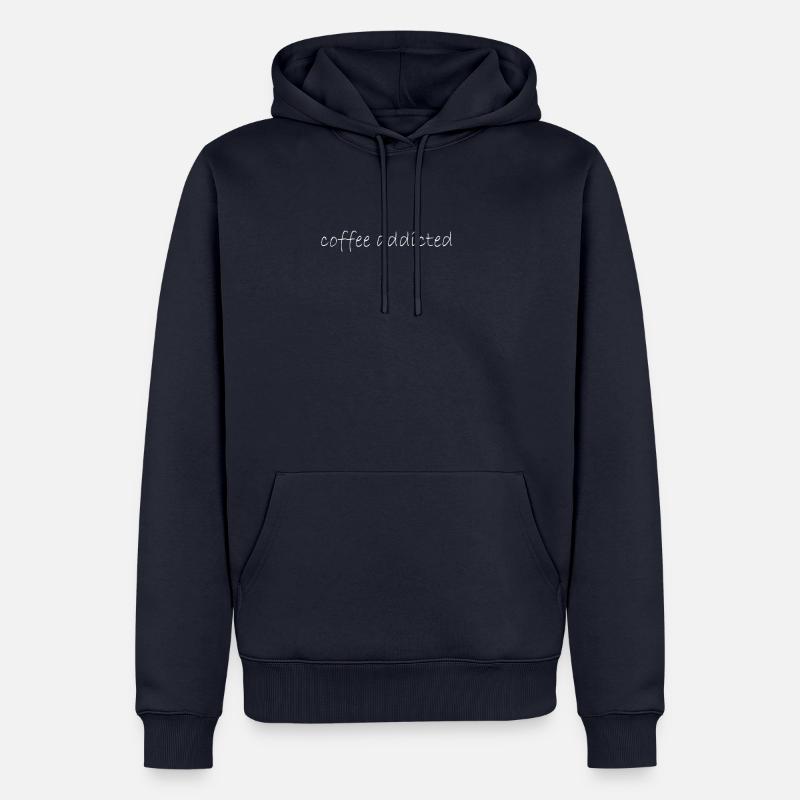 Kaffeeliebhaber Kaffeefan Geschenk Geschenkidee - Männer Premium Bio Hoodie - Navy