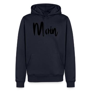 moin - Männer Premium Bio Hoodie - Navy - Vorne - Nico (187cm)