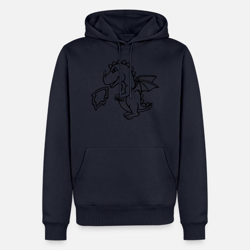 Drache - Männer Premium Bio Hoodie - Navy