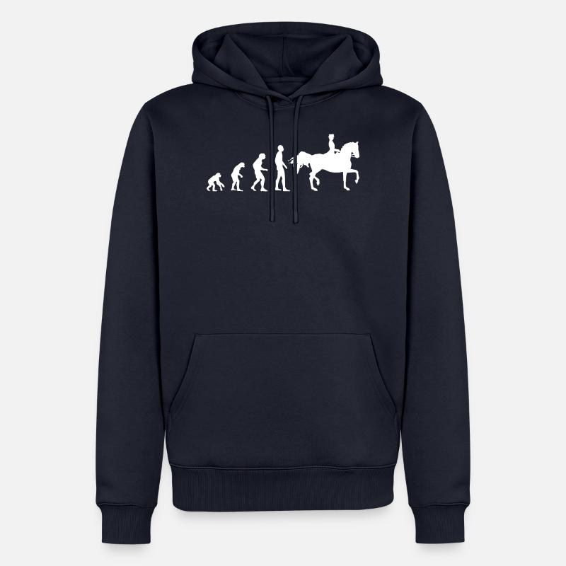 EQUITATION EVOLUTION T-SHIRT - Sweat à capuche Premium bio Homme - bleu marine