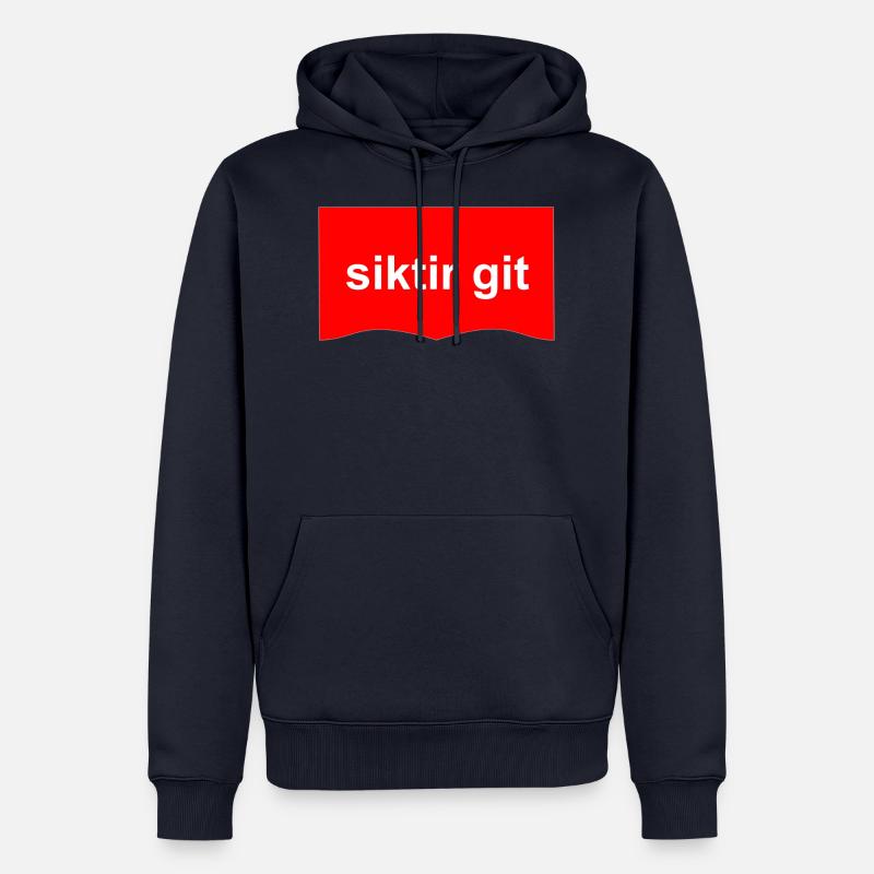 siktir git - Männer Premium Bio Hoodie - Navy