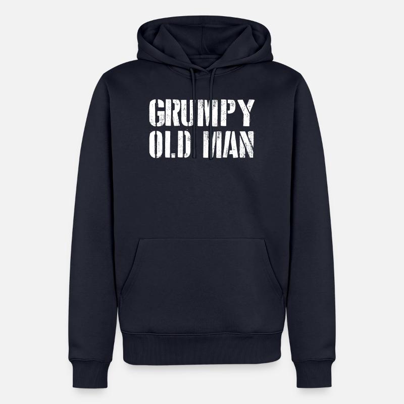 GRUMPY ALTER MANN - Männer Premium Bio Hoodie - Navy