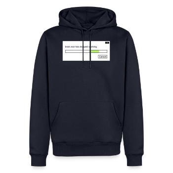 brain.exe stopped working Spruch Gehirn Hirn .exe - Männer Premium Bio Hoodie - Navy - Vorne - Nico (187cm)