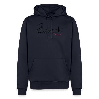 Zwanzig - Männer Premium Bio Hoodie - Navy - Vorne - Nico (187cm)