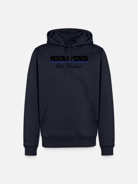 Micro Penis Club President - Men’s Premium Organic Hoodie - navy