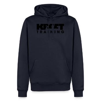 krafttraining - Männer Premium Bio Hoodie - Navy - Vorne - Nico (187cm)