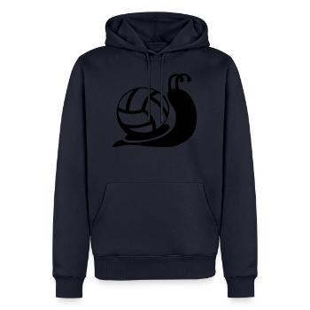 Escargot de volley-ball - Sweat à capuche Premium bio Homme - bleu marine - Devant - Nico (187cm)