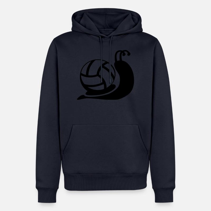 Escargot de volley-ball - Sweat à capuche Premium bio Homme - bleu marine