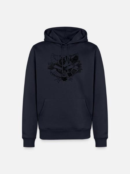 steampank raccoon - Men’s Premium Organic Hoodie - navy