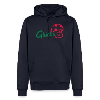 Glückspilz - Männer Premium Bio Hoodie - Navy - Vorne - Nico (187cm)