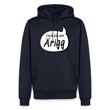 Isch bin dor Ärigg Erik auf sächsisch lustig - Männer Premium Bio Hoodie - Navy - Vorne - Nico (187cm)