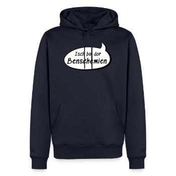 Isch bin dor Benschemien Benjamin sächsisch lustig - Männer Premium Bio Hoodie - Navy - Vorne - Nico (187cm)