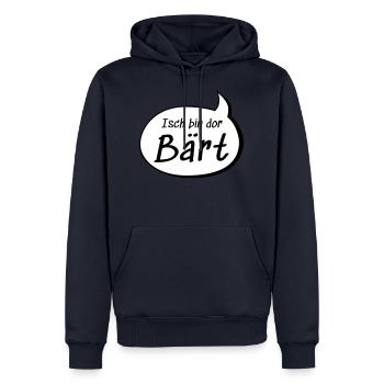 Isch bin dor Bärt Bert auf sächsisch lustig - Männer Premium Bio Hoodie - Navy - Vorne - Nico (187cm)