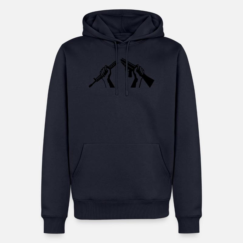 Zerbrochenes Gewehr - Männer Premium Bio Hoodie - Navy