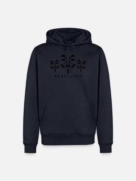 Anonymous Rebellion - Männer Premium Bio Hoodie - Navy