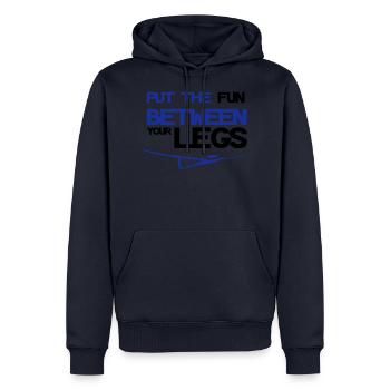 Segelflugzeug Segelfliegen Segelflieger - Männer Premium Bio Hoodie - Navy - Vorne - Nico (187cm)