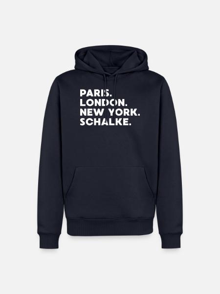 Schalke Geschenk Fußball Spiel Sport Ball - Männer Premium Bio Hoodie - Navy