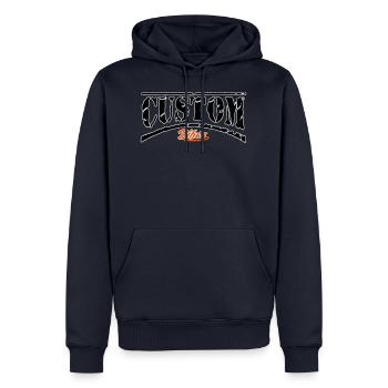 custom bike biker bobber chopper bastard tuner - Männer Premium Bio Hoodie - Navy - Vorne - Nico (187cm)