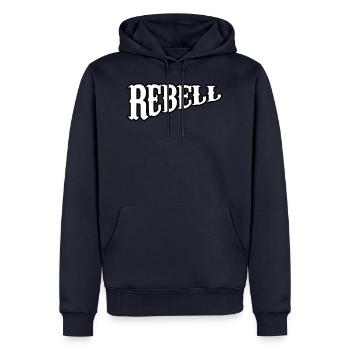 rebell tuning schrauber motorrad no made aufkleber - Männer Premium Bio Hoodie - Navy - Vorne - Nico (187cm)