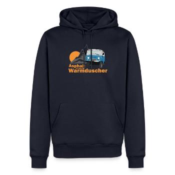 UAZ - Asphalt ist was für Warmduscher - Männer Premium Bio Hoodie - Navy - Vorne - Nico (187cm)
