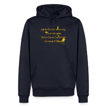 Das offizielle "Liga der Meisterdiebe"-Lied inBlau - Männer Premium Bio Hoodie - Navy - Vorne - Nico (187cm)