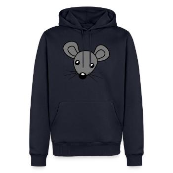 Mouse Head Clipart - Men’s Premium Organic Hoodie - navy - Front - Nico (187cm)