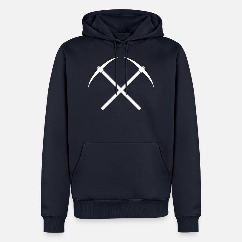 Spitzhacken Vector - Männer Premium Bio Hoodie - Navy