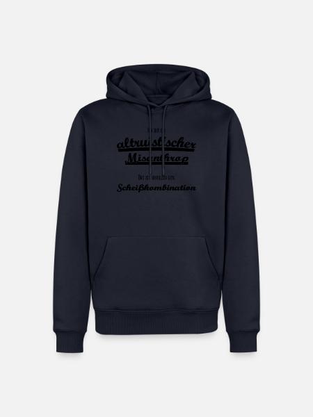 Altruistischer Misanthrop (sw) - Männer Premium Bio Hoodie - Navy