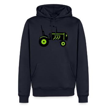 Traktor Landmaschine Schlepper - Männer Premium Bio Hoodie - Navy - Vorne - Nico (187cm)