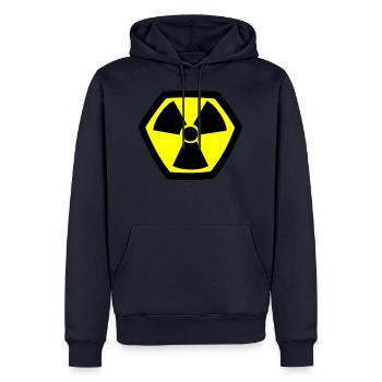 Nuclear Atom Icon Superhero Radioactive Symbol - Men’s Premium Organic Hoodie - navy - Front - Nico (187cm)